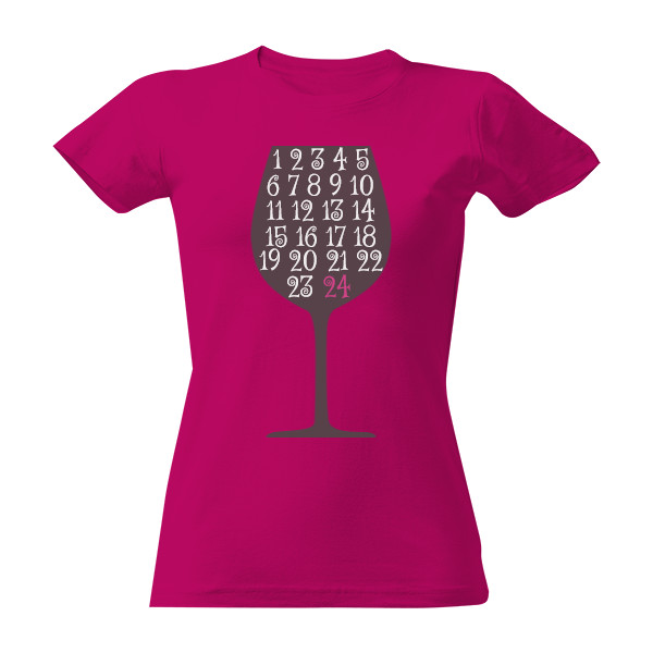Tričko s potiskem adventní kalendář - víno