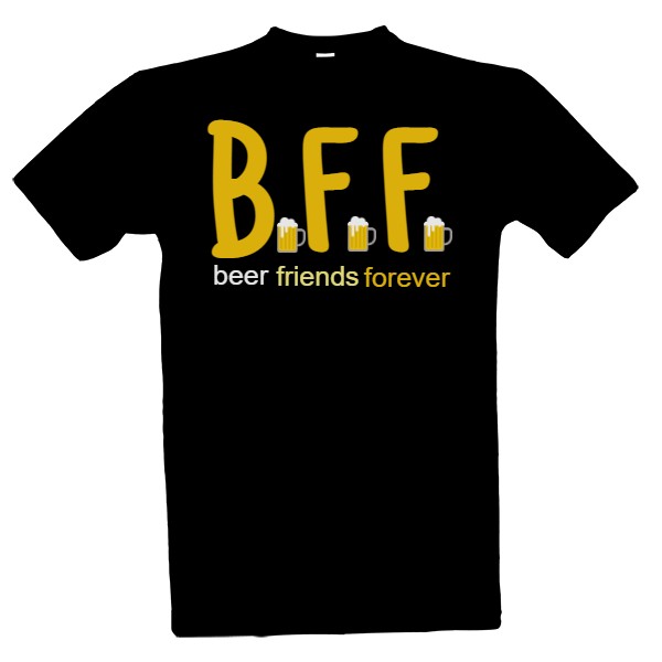 Tričko s potiskem beer friends forever