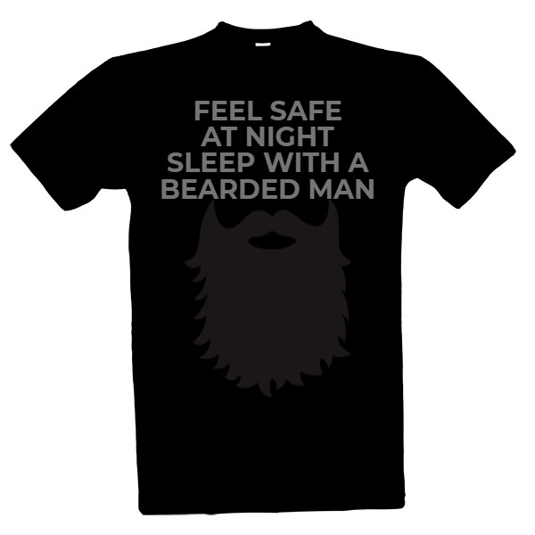 feel safe at night spleep with a bearded man