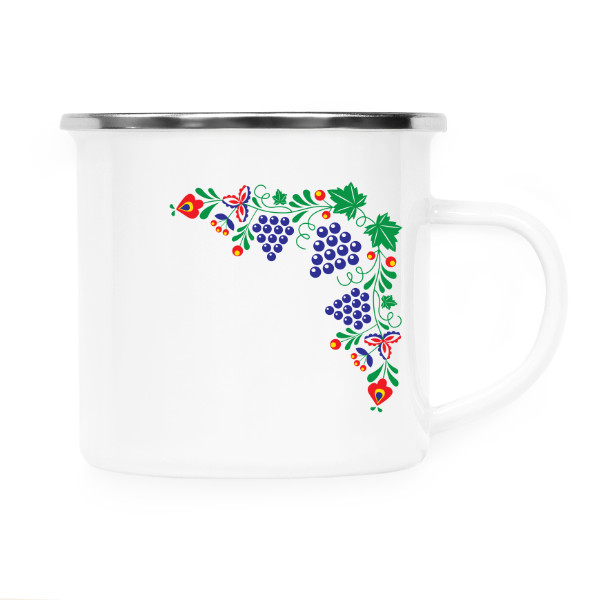 Plecháček - nerezový lem s potiskem folklór - plecháček