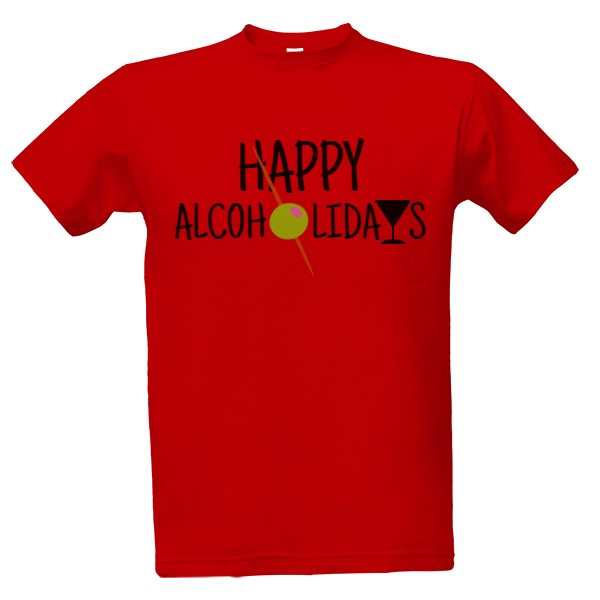 Tričko s potiskem happy alcoholidays