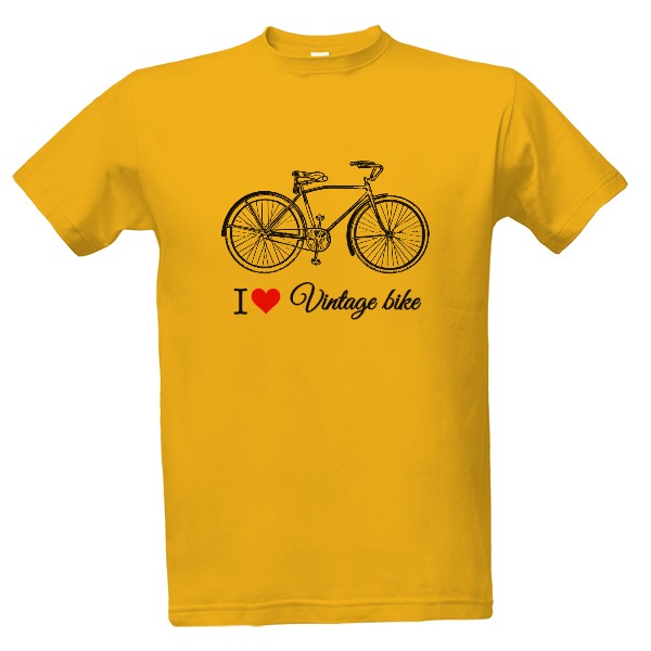Tričko s potiskem I love vintage bike