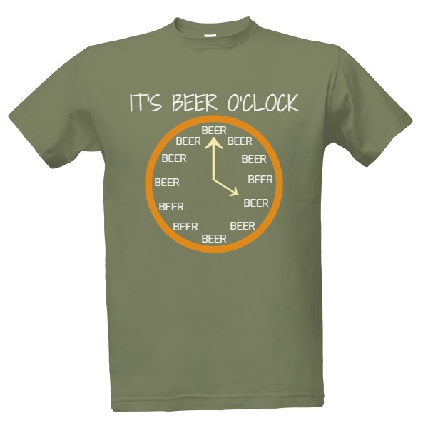 Tričko s potiskem it's beer o'clock