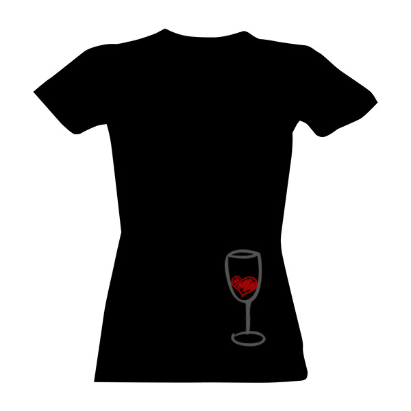 Tričko s potiskem love wine