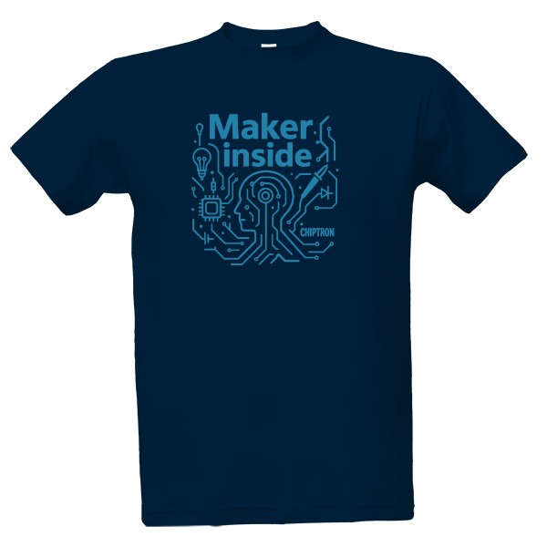 Tričko s potiskem Maker inside - světlý 1