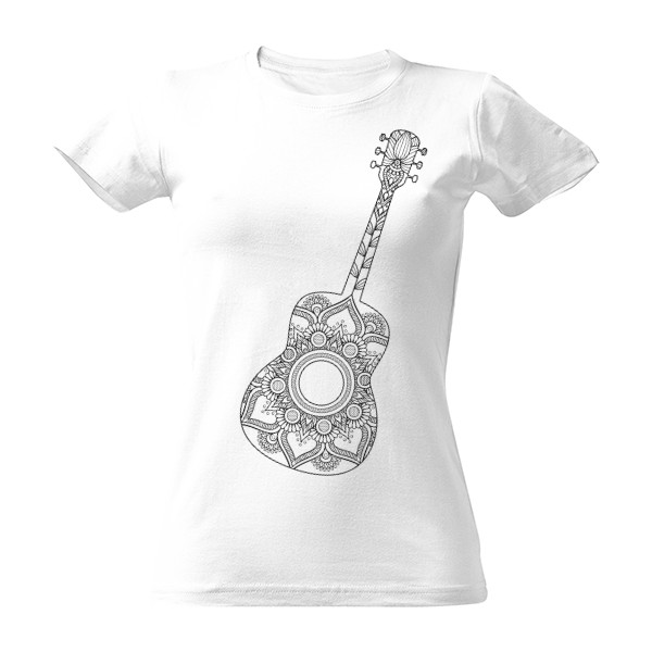Tričko s potiskem Mandala kytara