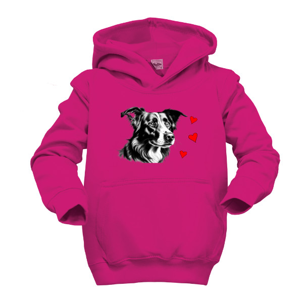 Dětská mikina s kapucí s potiskem Pejsek