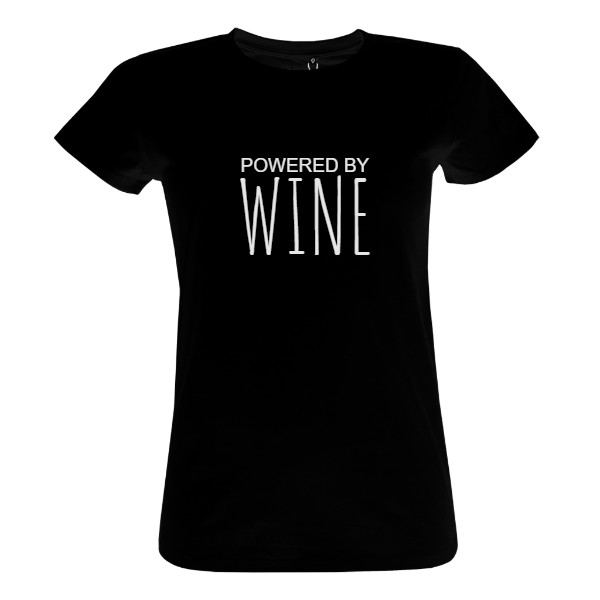Tričko s potiskem powered by wine
