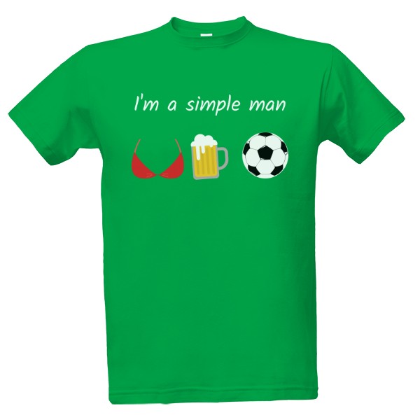 Tričko s potiskem simple man - fotbal