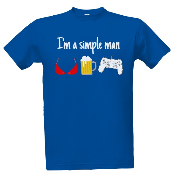 Tričko s potiskem simple man - gamer