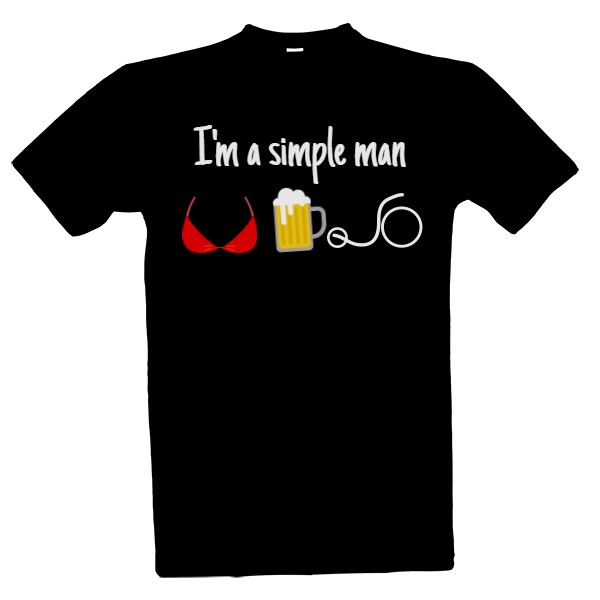 Tričko s potiskem simple man - koloběžka