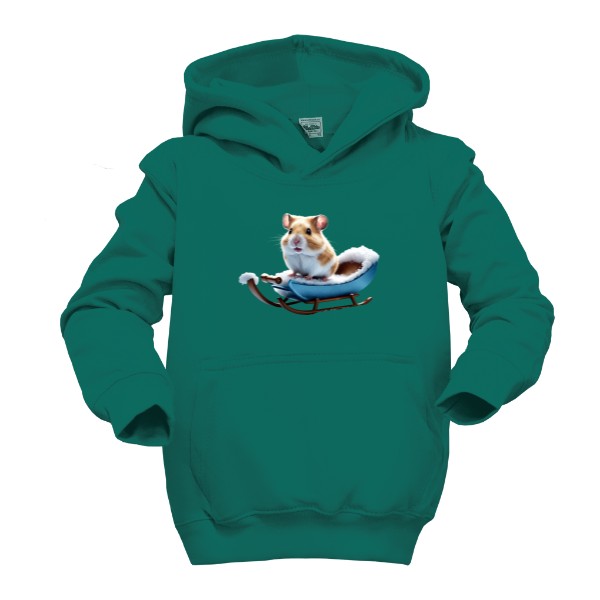 Dětská mikina s kapucí s potiskem Syrský křeček 