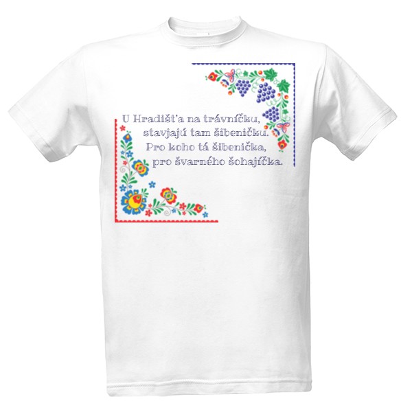Tričko s potiskem U Hradišťa na trávníčku