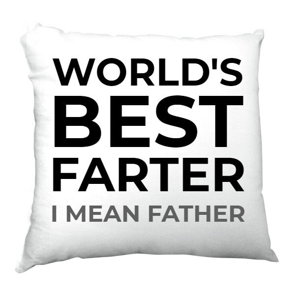 Polštář saténový s potiskem world's best farter